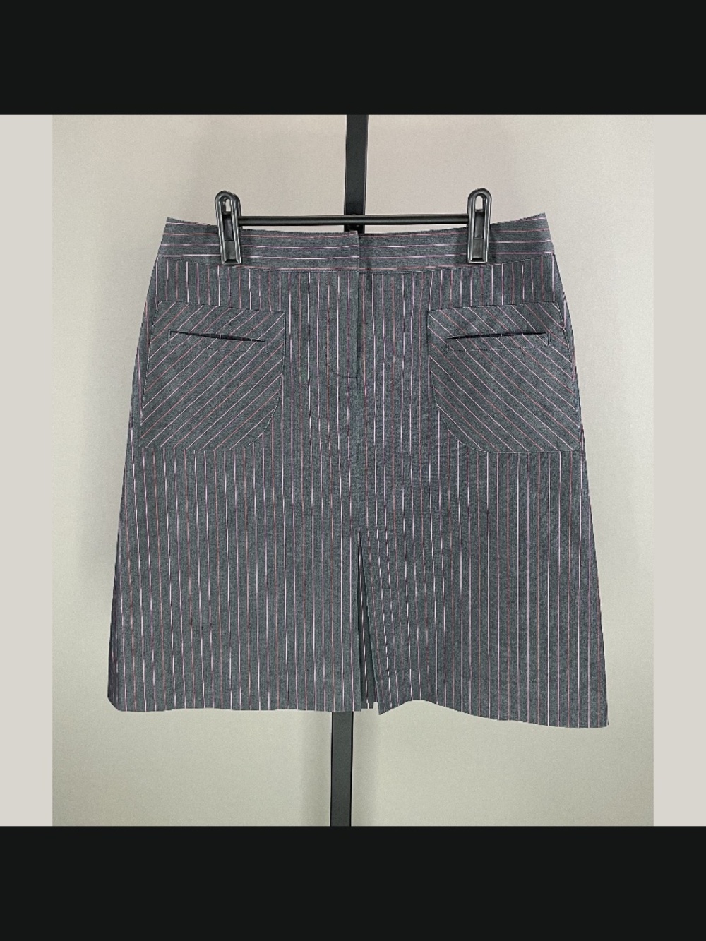 Lilly Pulitzer Skirt Womens 6 gray pink pin stripe a line preppy casual classic